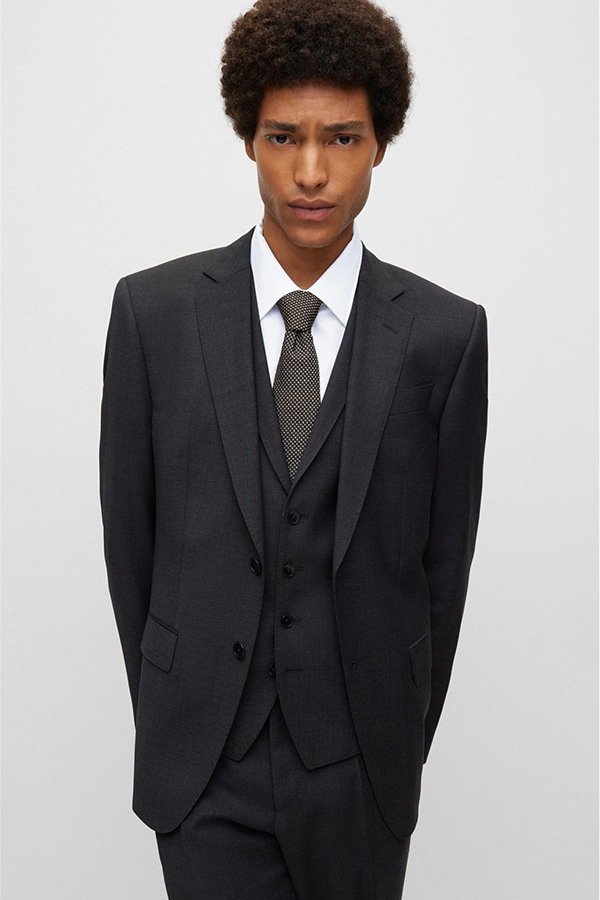 SILK MIX TIE BOSS - 260 BEIGE